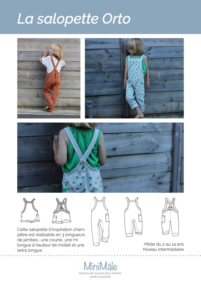 ORTO Salopette en maille - Pochette