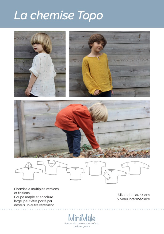 TOPO Chemise à capuche & col - Pochette