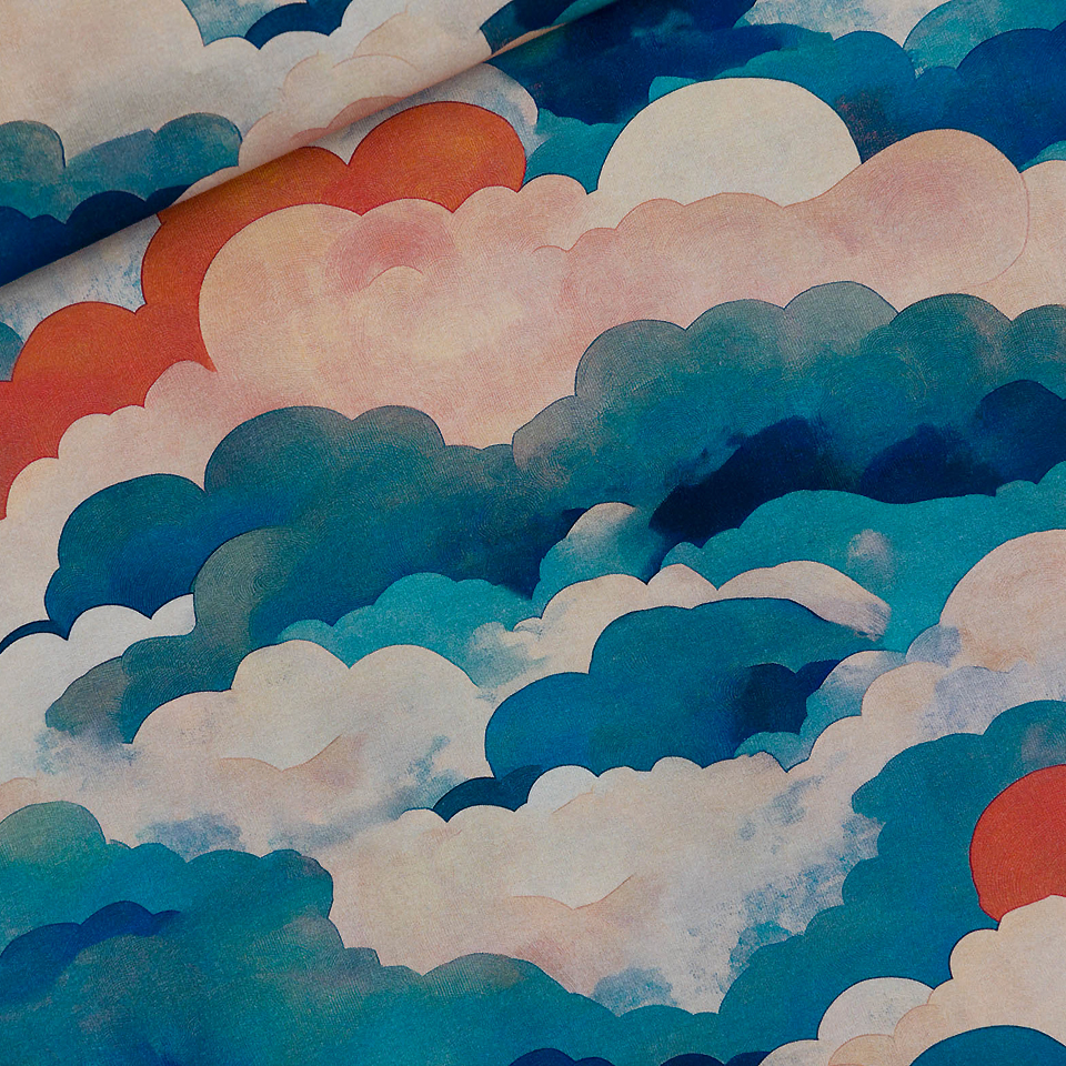 SYAS Sp26 French Terry Cool Clouds 20 x 150 cm