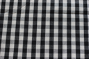 Toile épaisse fil teint Vichy noir écru 20 x 150 cm