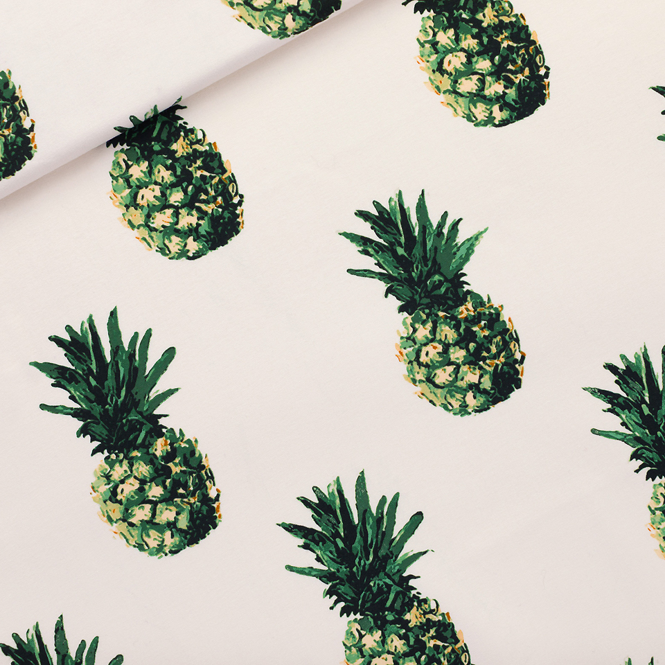 SYAS Su26 French Terry Pineapples Crèm Papyrus 20x150cm